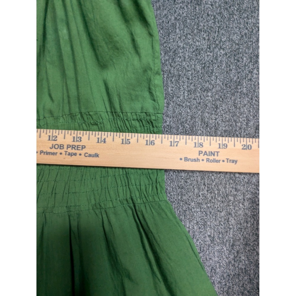 HolyClothing Green Cotton Lace Tiered Maxi Dress Smocked Waist Renaissance 2X - Picture 12 of 12